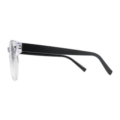 A20370(2) Unisex Spring Hinge black Acetate Full Rim Round Modern Sunglasses Eyewear