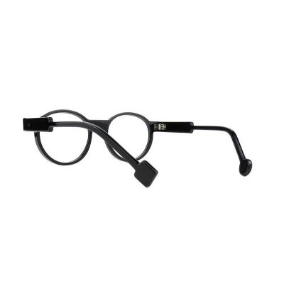A20361(1) Unisex Premium Quality black Acetate Full Rim Round Modern Sunglasses Eyewear