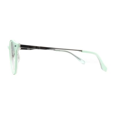 A20371(1) Unisex Scratch Resistant mint green Acetate Full Rim Round Modern Sunglasses Eyewear