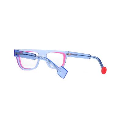 A20364(3) Unisex Scratch Resistant crystal blue Acetate Full Rim Square Modern Sunglasses Eyewear