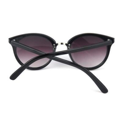 H10308-1 Women's UV400 Protection black Hybrid Full Rim Round Modern Sunglasses Eyewear
