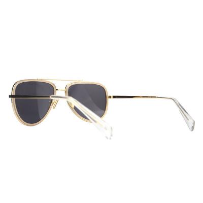 H10316(1) Unisex Spring Hinge brown Hybrid Full Rim Aviator Luxury Sunglasses Eyewear