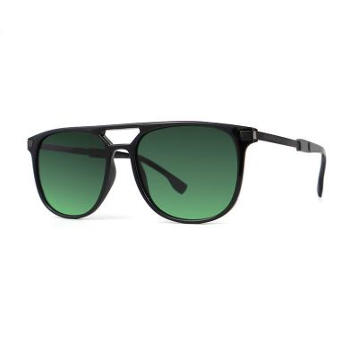 H10320(1) Men's Scratch Resistant black Hybrid Full Rim Square Modern Sunglasses Eyewear