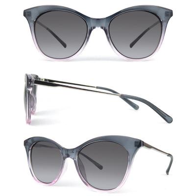 H10293 Women's Durable pink Hybrid Full Rim Cat Eye Modern Sunglasses Eyewear