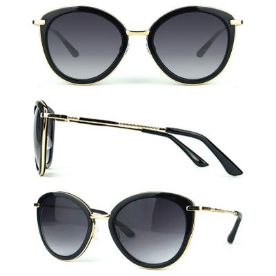 H10271 Women's Durable black Hybrid Full Rim Cat Eye Vintage Sunglasses Eyewear