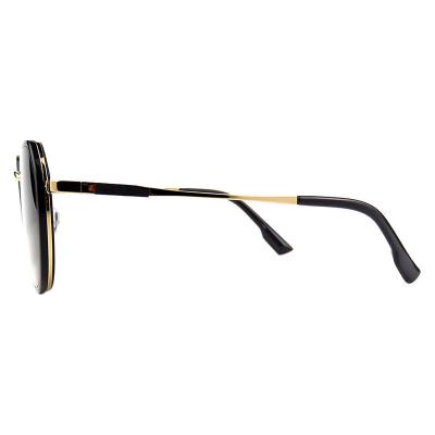 H10319(6) Women's Spring Hinge burgundy/wine red Hybrid Full Rim Geometric Modern Sunglasses Eyewear