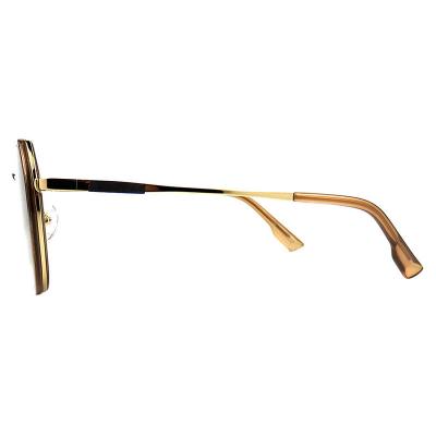 H10319(4) Women's Scratch Resistant burgundy/wine red Hybrid Full Rim Geometric Modern Sunglasses Eyewear