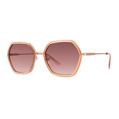 H10319(2) Women's Premium Quality burgundy/wine red Hybrid Full Rim Geometric Modern Sunglasses Eyewear