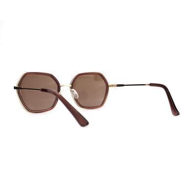 H10319(1) Women's Premium Quality burgundy/wine red Hybrid Full Rim Geometric Modern Sunglasses Eyewear