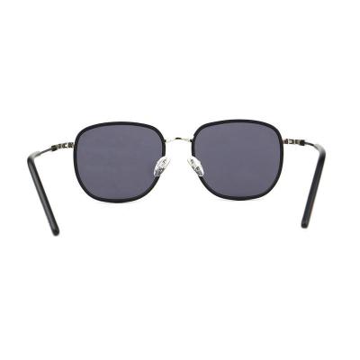 H10322(3) Unisex Hand Polished gunmetal/bronze two-tone Hybrid Full Rim Square Vintage Sunglasses Eyewear