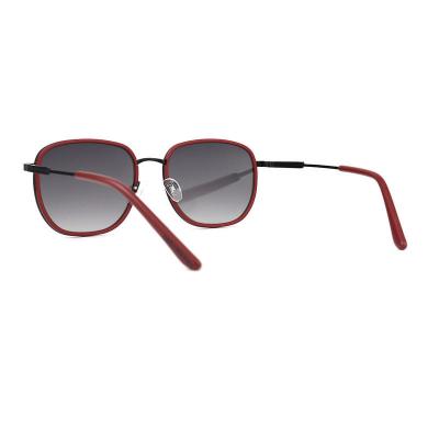 H10322(2) Unisex Spring Hinge gunmetal/bronze two-tone Hybrid Full Rim Square Vintage Sunglasses Eyewear