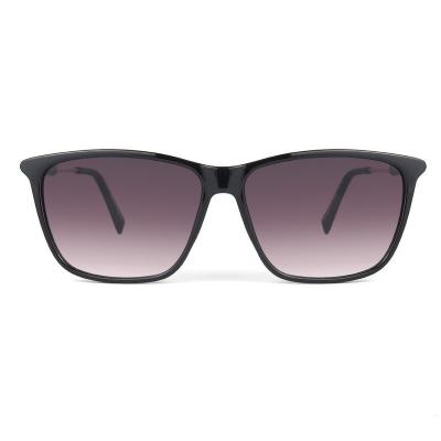 H10306-1 Unisex Premium Quality black Hybrid Full Rim Wayfarer Modern Sunglasses Eyewear