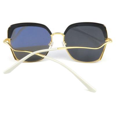 H10296 Women's Spring Hinge gold Hybrid Semi Rimless Square Vintage Sunglasses Eyewear