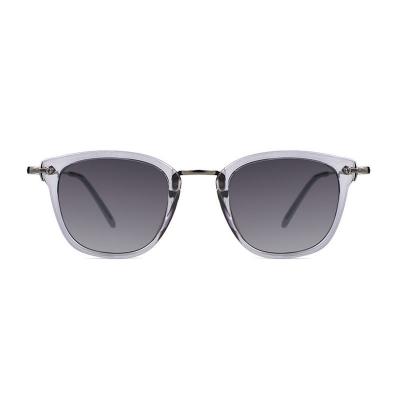 H10317(3) Unisex Scratch Resistant clear/transparent Hybrid Full Rim Square Modern Sunglasses Eyewear