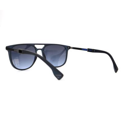 H10320(2) Men's Hand Polished black Hybrid Full Rim Square Modern Sunglasses Eyewear