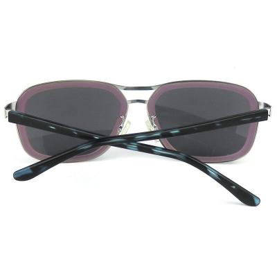 H10283 Unisex Premium Quality purple Hybrid Full Rim Square Modern Sunglasses Eyewear