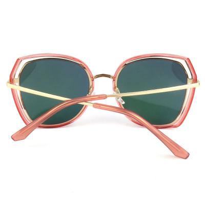 H10295 Women's Durable pink Hybrid Full Rim Cat Eye Modern Sunglasses Eyewear