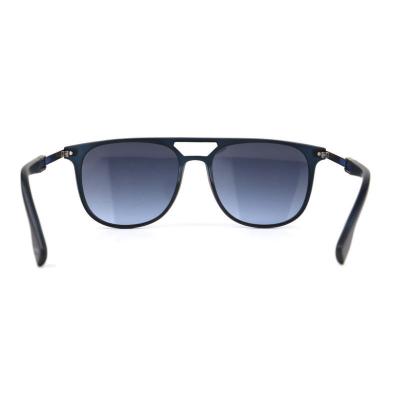 H10320(2) Men's Hand Polished black Hybrid Full Rim Square Modern Sunglasses Eyewear