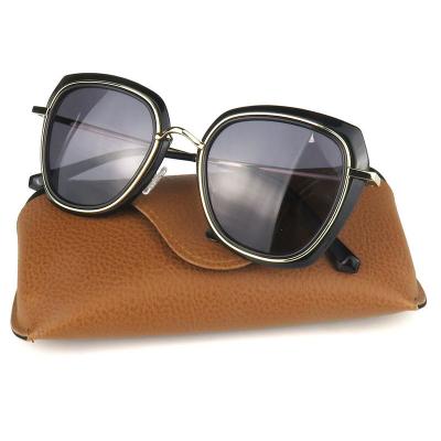 H10298 Women's Scratch Resistant black Hybrid Full Rim Cat Eye Modern Sunglasses Eyewear