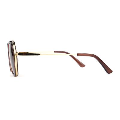 H10319(1) Women's Premium Quality burgundy/wine red Hybrid Full Rim Geometric Modern Sunglasses Eyewear