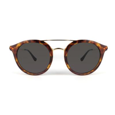 H10311 Unisex Lightweight tortoise Hybrid Full Rim Round Vintage Sunglasses Eyewear