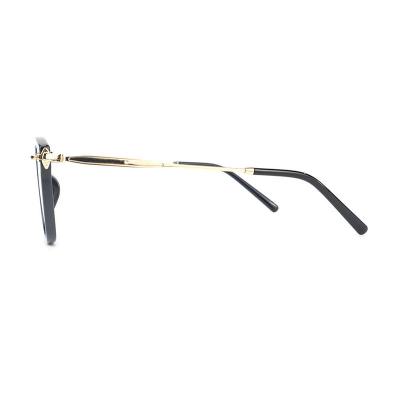 H10317(4) Unisex Spring Hinge clear/transparent Hybrid Full Rim Square Modern Sunglasses Eyewear
