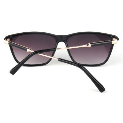 H10306-1 Unisex Premium Quality black Hybrid Full Rim Wayfarer Modern Sunglasses Eyewear