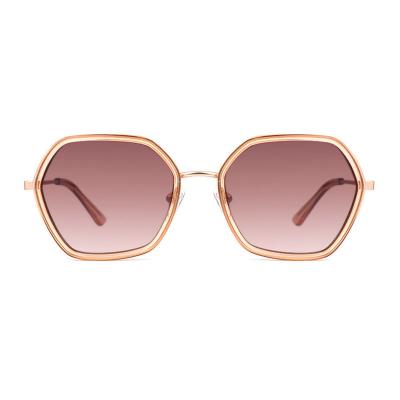 H10319(2) Women's Premium Quality burgundy/wine red Hybrid Full Rim Geometric Modern Sunglasses Eyewear