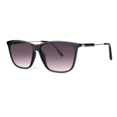 H10306-1 Unisex Premium Quality black Hybrid Full Rim Wayfarer Modern Sunglasses Eyewear