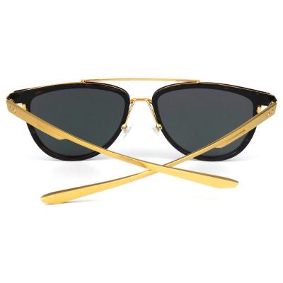 H10274 Unisex UV400 Protection black Hybrid Full Rim Square Vintage Sunglasses Eyewear