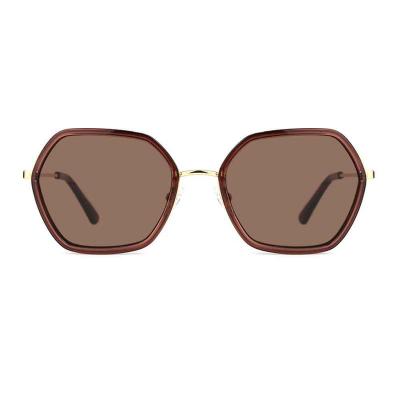 H10319(1) Women's Premium Quality burgundy/wine red Hybrid Full Rim Geometric Modern Sunglasses Eyewear