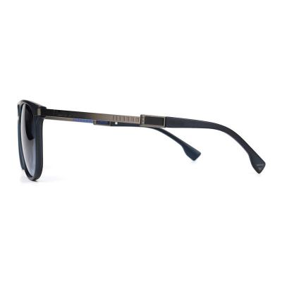 H10320(2) Men's Hand Polished black Hybrid Full Rim Square Modern Sunglasses Eyewear