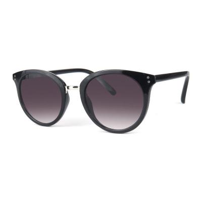 H10308-1 Women's UV400 Protection black Hybrid Full Rim Round Modern Sunglasses Eyewear