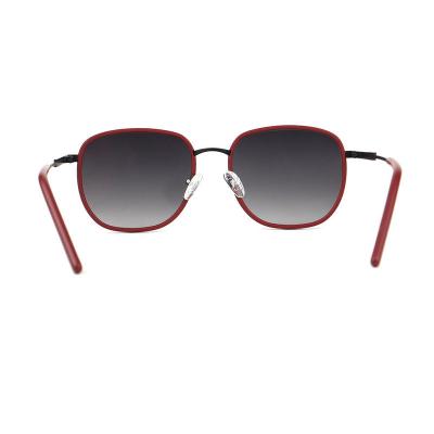 H10322(2) Unisex Spring Hinge gunmetal/bronze two-tone Hybrid Full Rim Square Vintage Sunglasses Eyewear