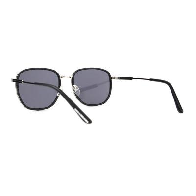 H10322(3) Unisex Hand Polished gunmetal/bronze two-tone Hybrid Full Rim Square Vintage Sunglasses Eyewear