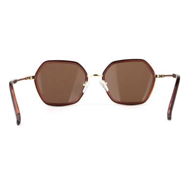 H10319(1) Women's Premium Quality burgundy/wine red Hybrid Full Rim Geometric Modern Sunglasses Eyewear