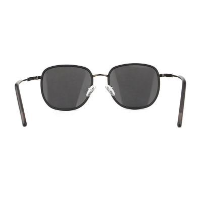 H10322(1) Unisex Polarized gunmetal/bronze two-tone Hybrid Full Rim Square Vintage Sunglasses Eyewear