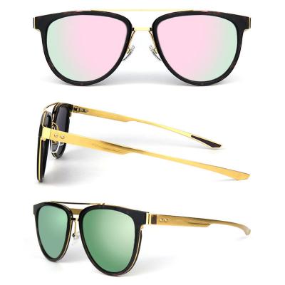 H10274 Unisex UV400 Protection black Hybrid Full Rim Square Vintage Sunglasses Eyewear