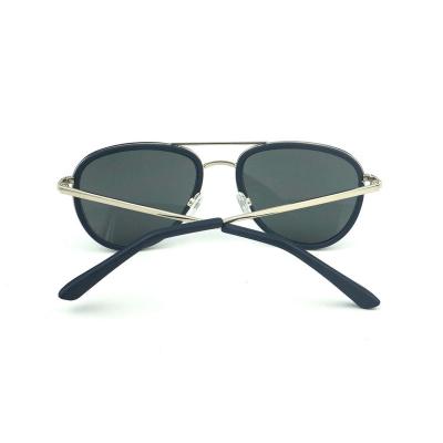 H10270 Unisex Premium Quality navy blue Hybrid Full Rim Round Modern Sunglasses Eyewear