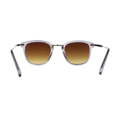 H10317(1) Unisex UV400 Protection clear/transparent Hybrid Full Rim Square Modern Sunglasses Eyewear