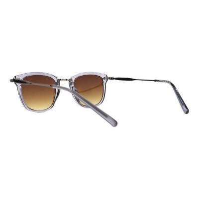 H10317(1) Unisex UV400 Protection clear/transparent Hybrid Full Rim Square Modern Sunglasses Eyewear