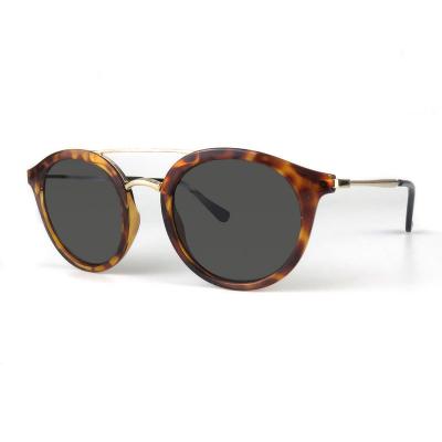 H10311 Unisex Lightweight tortoise Hybrid Full Rim Round Vintage Sunglasses Eyewear