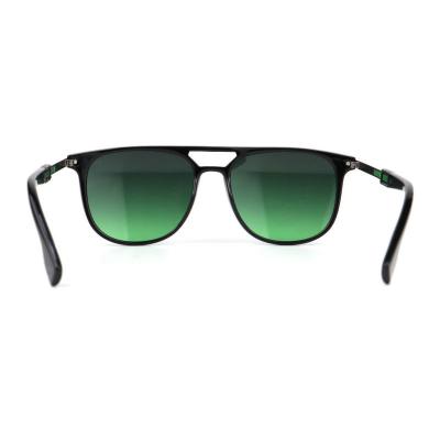 H10320(1) Men's Scratch Resistant black Hybrid Full Rim Square Modern Sunglasses Eyewear