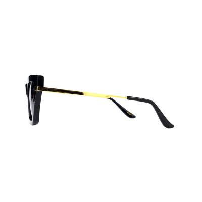 H10357(1) Women's Spring Hinge black Hybrid Full Rim Cat Eye Modern Sunglasses Eyewear