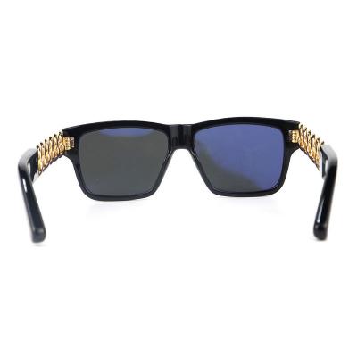 H10327(1) Unisex Scratch Resistant black Hybrid Full Rim Square Luxury Sunglasses Eyewear