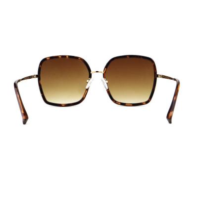 H10324(2) Women's Spring Hinge black with gold accents Hybrid Full Rim Geometric Luxury Sunglasses Eyewear