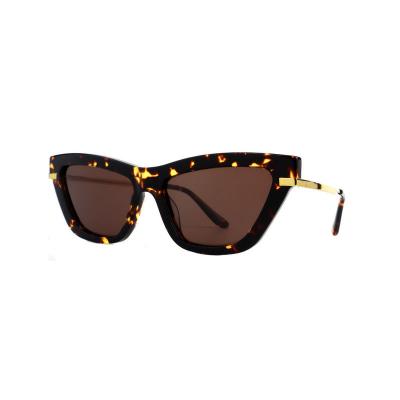 H10357(2) Women's UV400 Protection black Hybrid Full Rim Cat Eye Modern Sunglasses Eyewear