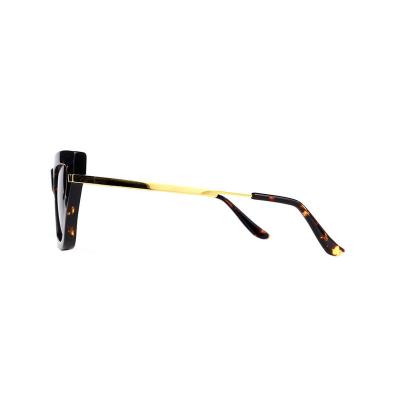 H10357(2) Women's UV400 Protection black Hybrid Full Rim Cat Eye Modern Sunglasses Eyewear