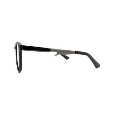 H10361(1) Unisex Polarized black Hybrid Full Rim Round Modern Sunglasses Eyewear