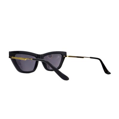 H10357(1) Women's Spring Hinge black Hybrid Full Rim Cat Eye Modern Sunglasses Eyewear